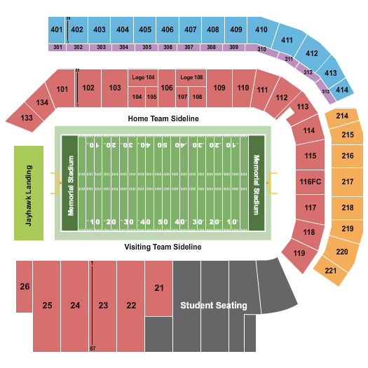 Memorial Stadium Sunflower Showdown Seating Chart